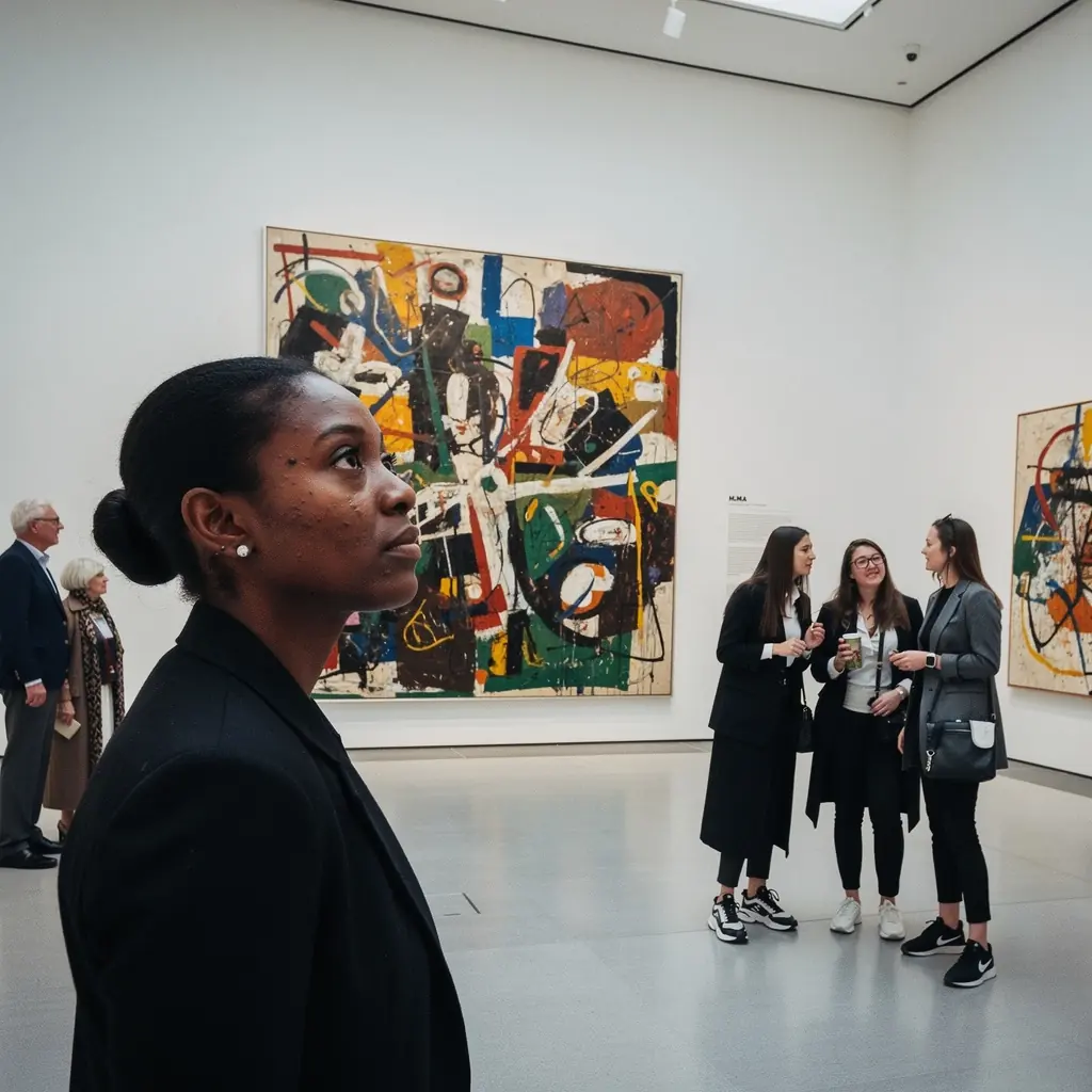 Группа туристов, изучающих известный памятник архитектуры в центре мегаполиса.